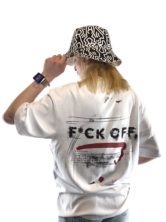 F*CK OFF Beyaz Tshirt