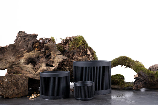 SEKOYA Black Flower Pot Set