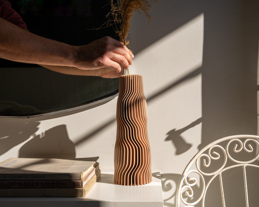 LİZBON Natural Ahşap Vazo