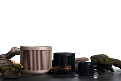 SEKOYA Black Flower Pot Set